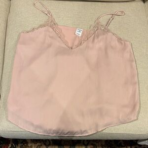 Melrose and Market Pink Lace Trim Cami Top